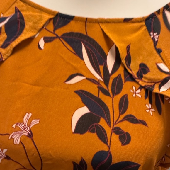 Ana Taylor Print Mustard Dress - Picture 4 of 6